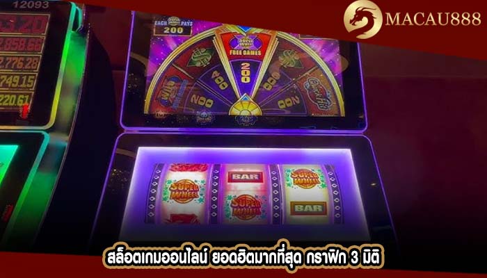 สล็อตเกมออนไลน์ ยอดฮิตมากที่สุด กราฟิก 3 มิติ